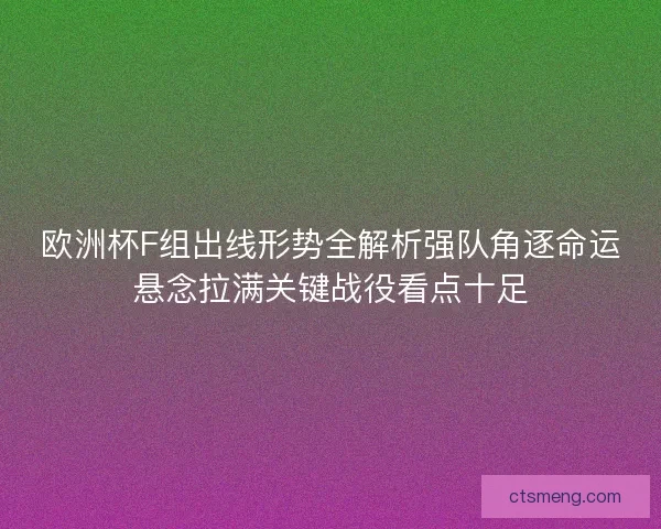 欧洲杯F组出线形势全解析强队角逐命运悬念拉满关键战役看点十足